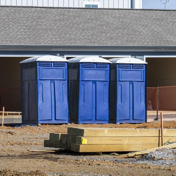 the portable toilet can be moved around on the job site as needed